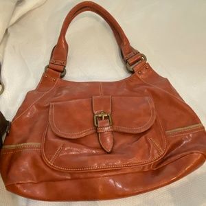 Naturalizer dark orange leather handbag- excellent condition